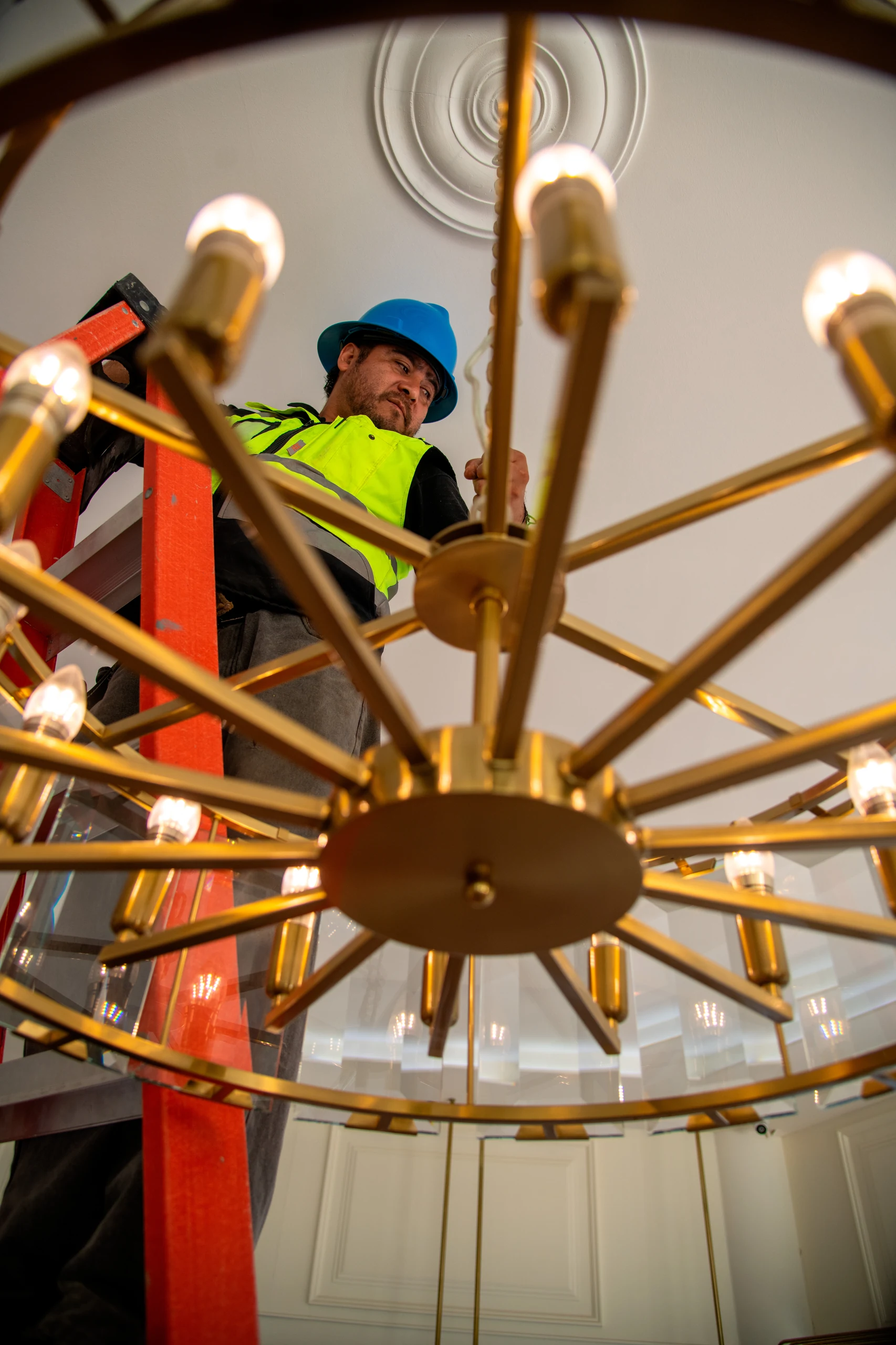 Instalación técnica de luminaria